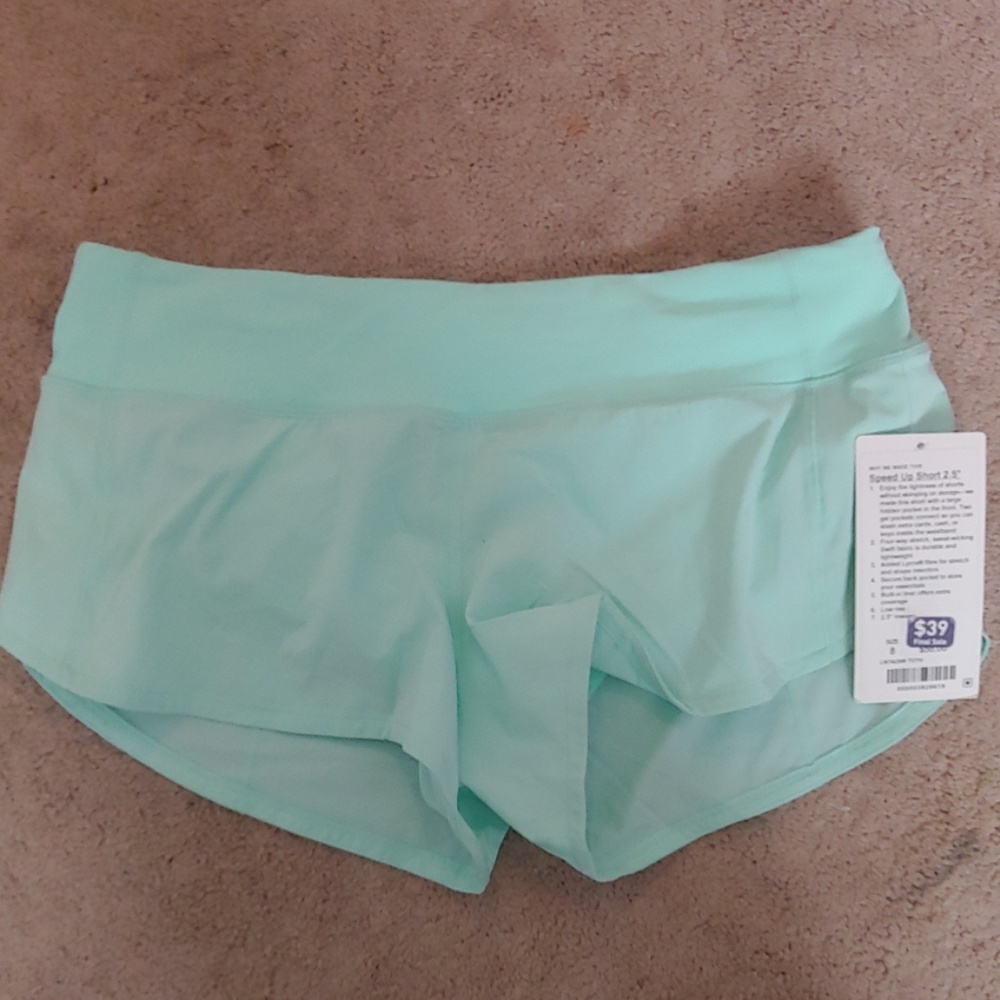 Lululemon Toothpaste colored shorts